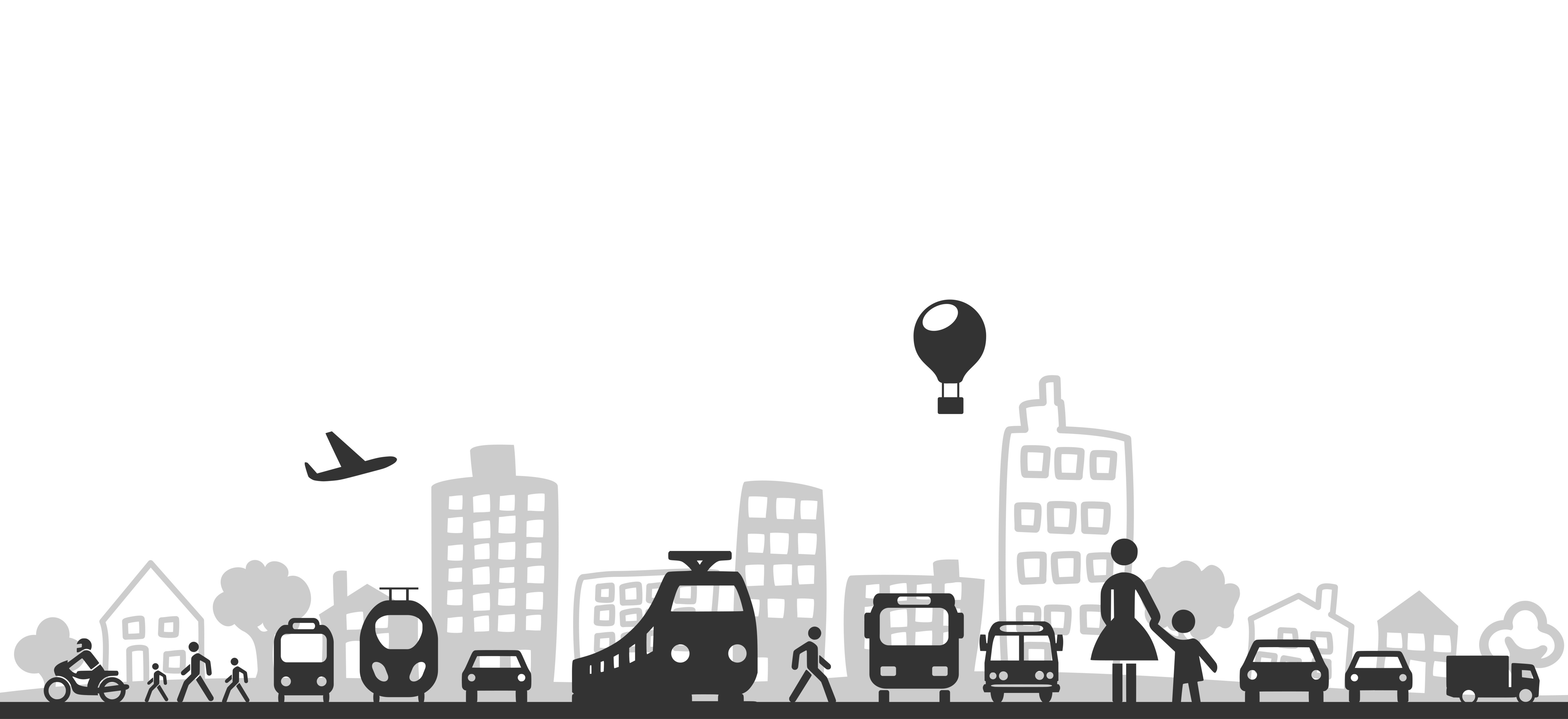 Darstellung der multimodalen Transport- und Fortbewegungsmöglichkeiten in der Mobilität