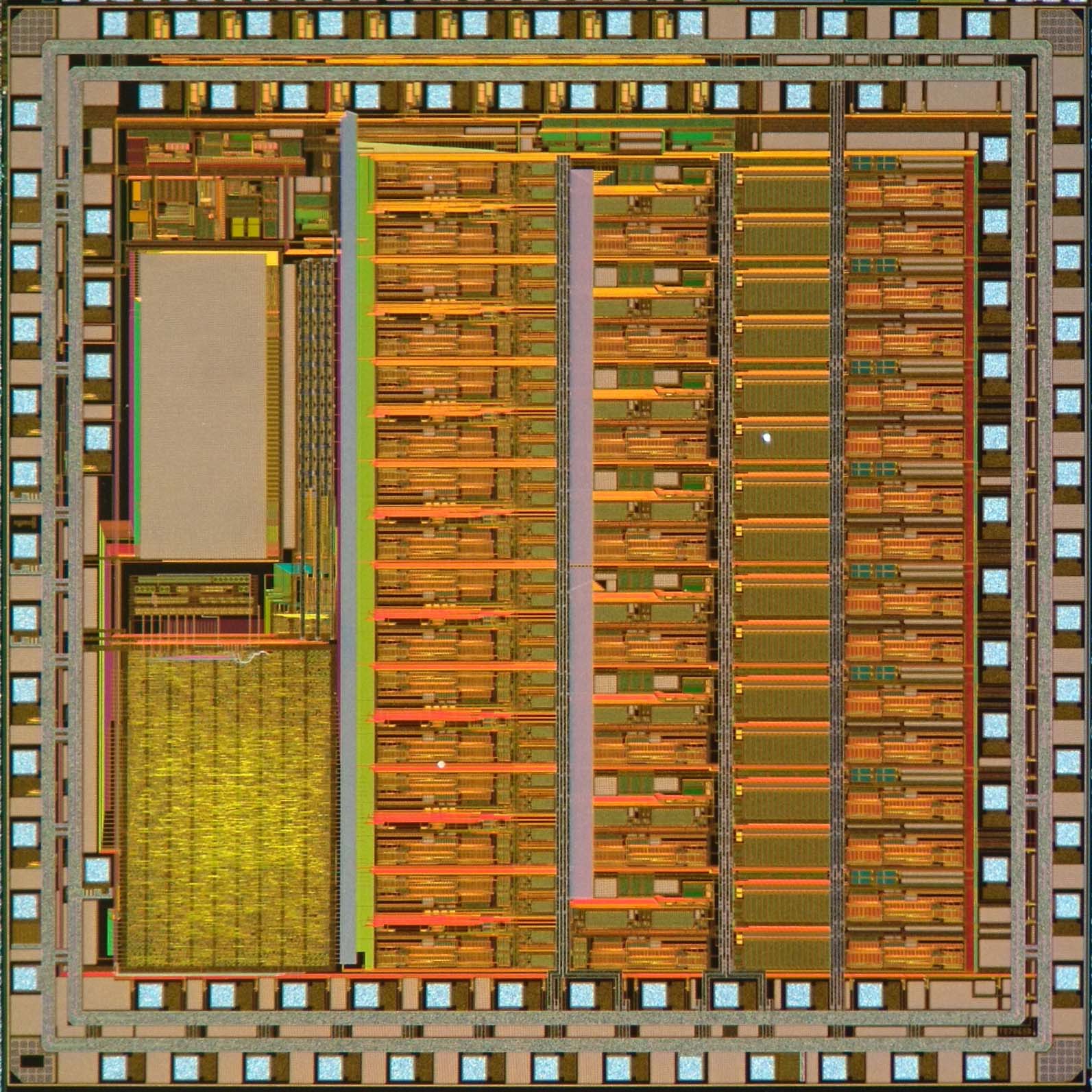 dieses komplexe Mixed-Signal-IC für die Sensorsignalverarbeitung wurde vom Fraunhofer IMS entwickelt und enthält eine analoge Frontend-Schaltung, einen AD-Umsetzer, Digitalteil und Speicher