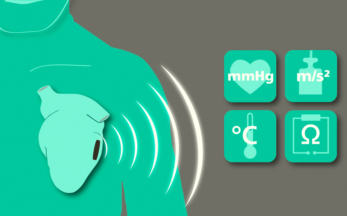 Graphic: telemetric communicating multisensor implant