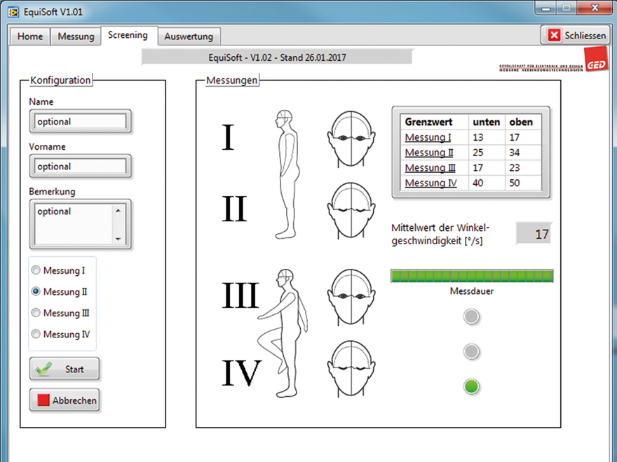 Interface for dizziness diagnosis support