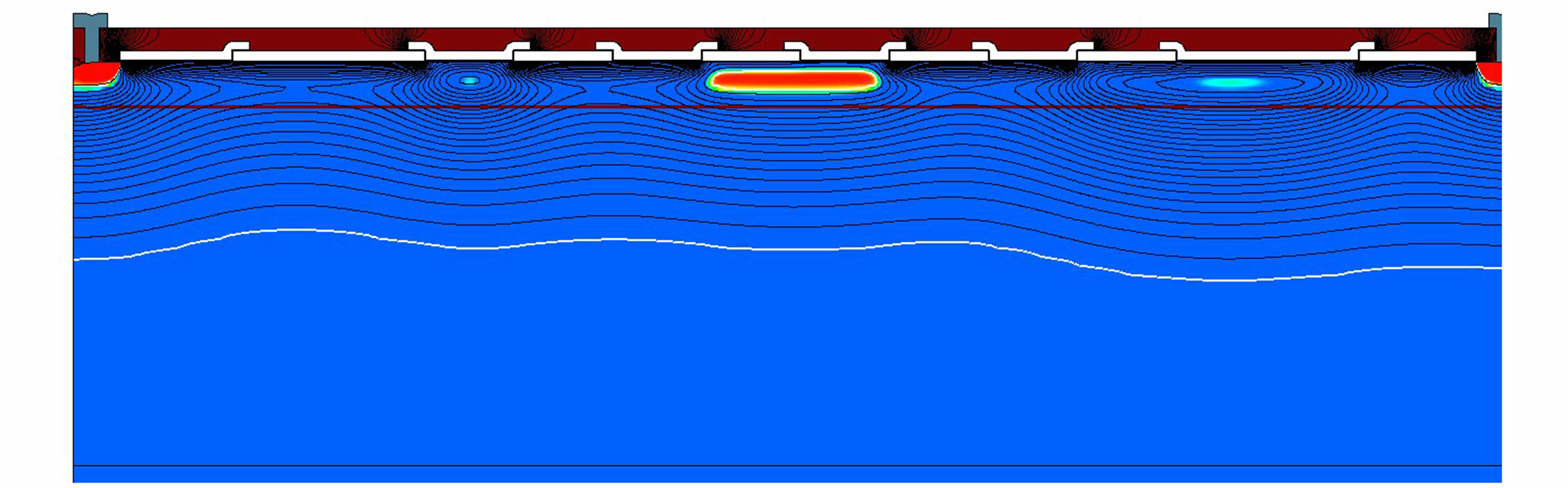 Simulation result of a customized CMOS CCD 