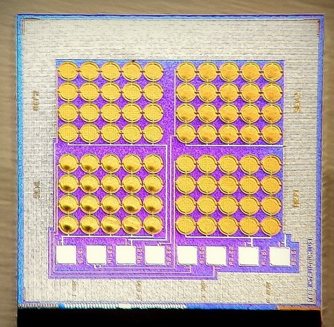 Top view of a single, discrete pressure sensor element Top view of a single, discrete pressure sensor element