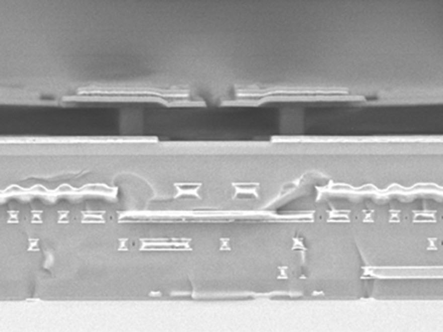 Microbolometers on CMOS Wafer 